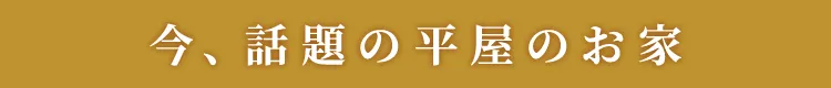 今、話題の平屋のお家