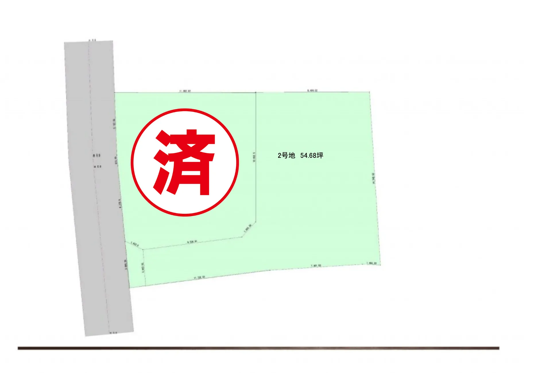 秀光ビルド　東和田2区画分譲　2号地　区画図