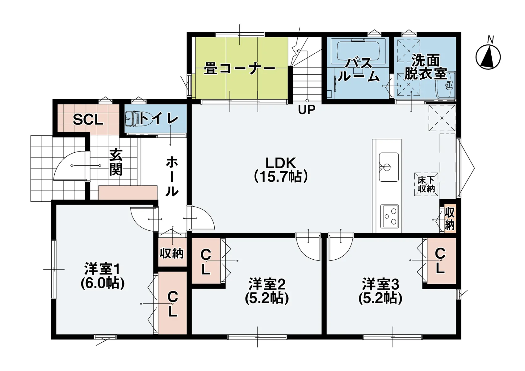 秀光ビルド　西条市喜多川分譲地　4号地　間取り